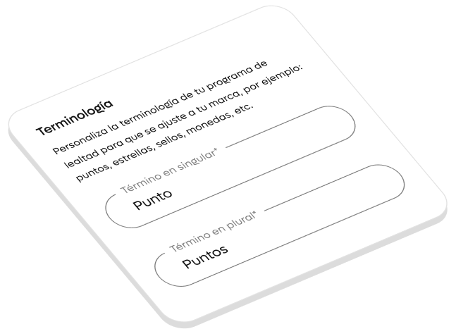 Personalización de la terminología del programa de lealtad